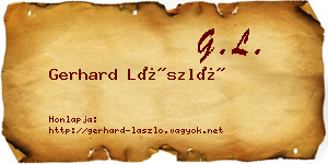 Gerhard László névjegykártya