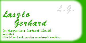 laszlo gerhard business card