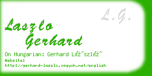laszlo gerhard business card